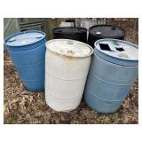 Plastic 55-Gallon Drums, Some Modified