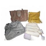 Handbag and Scarf Lot ï¿½ 3 Bags, 2 Scarves