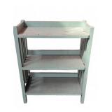 Painted Wood Three-Shelf Stand 25" x 12" x 32"