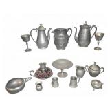 Pewter Tableware Assorted Makers