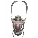 Dietz Vesta Metal Lantern with Red Globe
