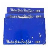 (3) United States Proof Sets 1968-1970