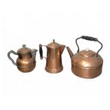 Three-Piece Mixed Metal Coffee and Tea Set