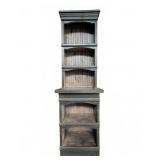 Tall Painted Wood Shelf Unit 24" x 14.5" x 83"