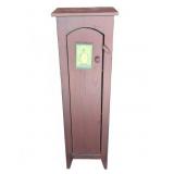 Wooden Storage Cabinet with Shelves, 14.75" x 10.