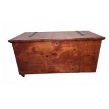 Wooden Storage Chest with Hinged Lid