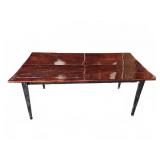 Wood Table with Black Legs