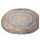 Braided Oval Rag Rug 134"  x 102"