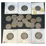 (21) Indian Head/Buffalo Nickels (1926-1937-S)