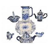 Blue and White Porcelain Decorative Lot