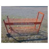 Metal Rolling Display Cart 54x14x36