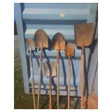 6 Steel and Wood Shovels