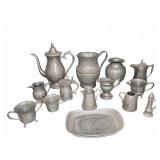 Pewter Hollowware Lot, Multiple Makers