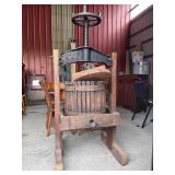 Cast Iron and Wood Fruit Press
