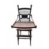 Wooden High Chair with Cane Seat