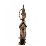 Tall Wooden Decorative Birdhouse with Light