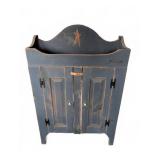 Painted Wood Cabinet with Star Motif