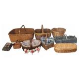 9 Woven Baskets Assorted Styles