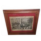 Funeral of President Lincoln Print, Framed