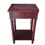 Vintage Wooden Side Table with Drawer
