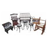 Miniature Chairs, Benches, and Tables