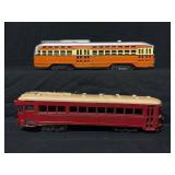 Two Train Trolley Cars