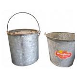 (2) Galvanized Buckets