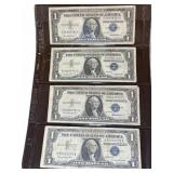 8 US $1 Silver Certificates, Series 1935, 1957