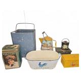 Painted Metal Tins and Containers