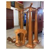 4 Cast Iron Soda Table Bases and Backs