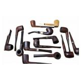 14 Tobacco Pipes, Mixed Materials