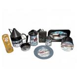 Metalware with Winter Scene Paintings