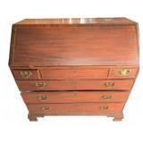 Wooden Slant Front Secretary Desk with Drawers