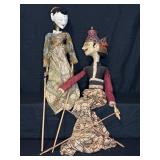 Indonesian Wayang Golek Rod Puppets