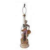 Capodimonte Porcelain Figurine Table Lamp 43" Tal