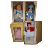 4 Collector Dolls in Original Boxes