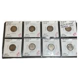 8 Canadian Silver Dimes