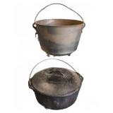 Cast Iron Kettle and Dutch Oven Set