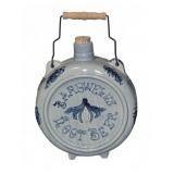 Stoneware Root Beer Jug with Handle and Cork