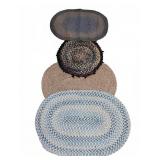 Four Braided Oval and Round Rugs