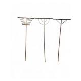 3 Wooden Rakes 70" High