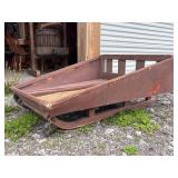Wooden Sled with Rope Pull