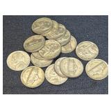 (16) Silver/War Jefferson Nickels
