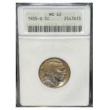 1935-S Buffalo Nickel ANACS MS62