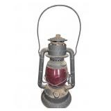 Dietz Little Wizard lantern, red globe