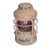 Adlake Kero Railroad Lantern with Red Globe