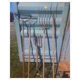 Five Metal Farm Tools