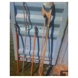 3 Old Metal and Wood Hand Tools
