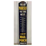 Mail Pouch Tobacco Porcelain Thermometer Sign