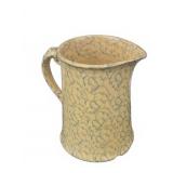 Stoneware Pitcher with Spongeware Glaze, 8"
